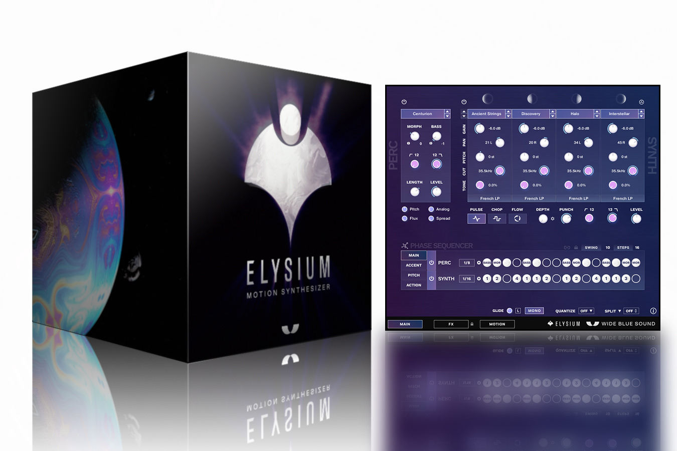Elysium by Wide Blue Sound :: Kinetic Motion Synth for Kontakt