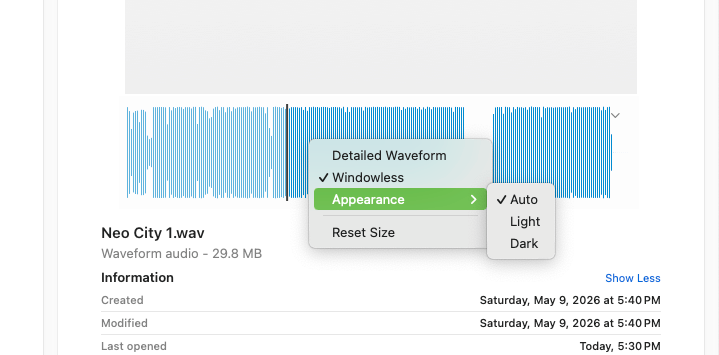 FAT Waveform Options 2